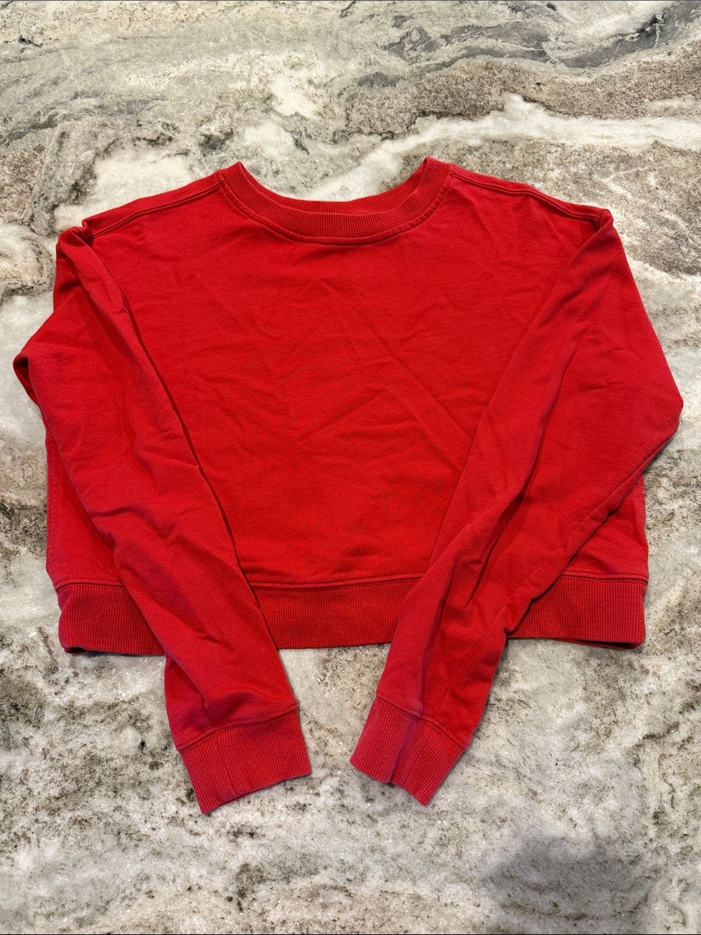 wild fable Red Cropped Crewneck Sweatshirt